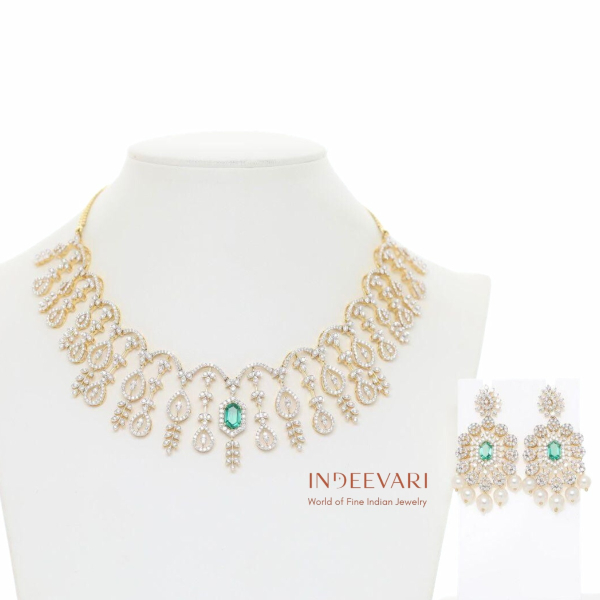 Pritika Diamond Necklace Set