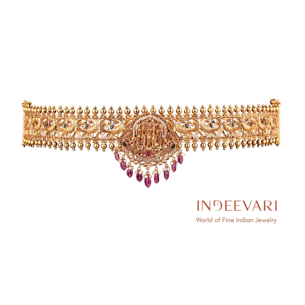 ram parivar ruby vaddanam gold jewelry bridal design