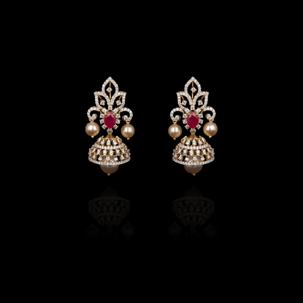 Radhika Diamond Jhumka Earrings