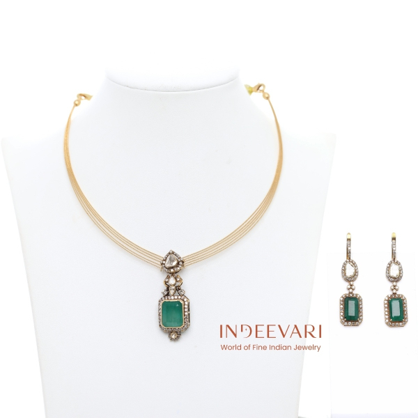 Prisha Victorian Ultra Light Weight Necklace Set