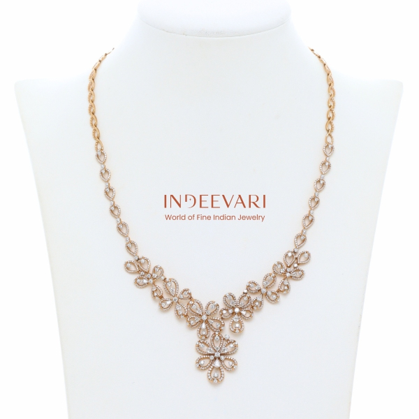 Floral Radiance Diamond Necklace