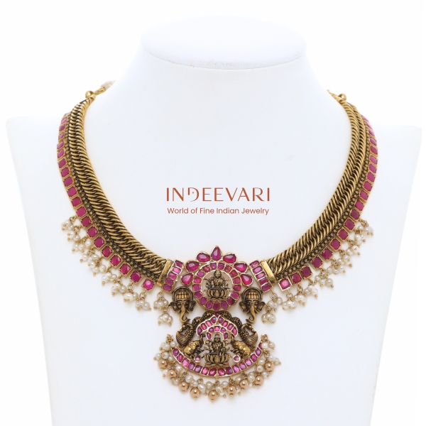 Lakshmi Temple Kasu Jilebi Necklace