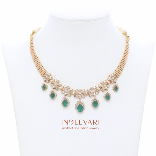 Emerald Drop Cz Statement Necklace