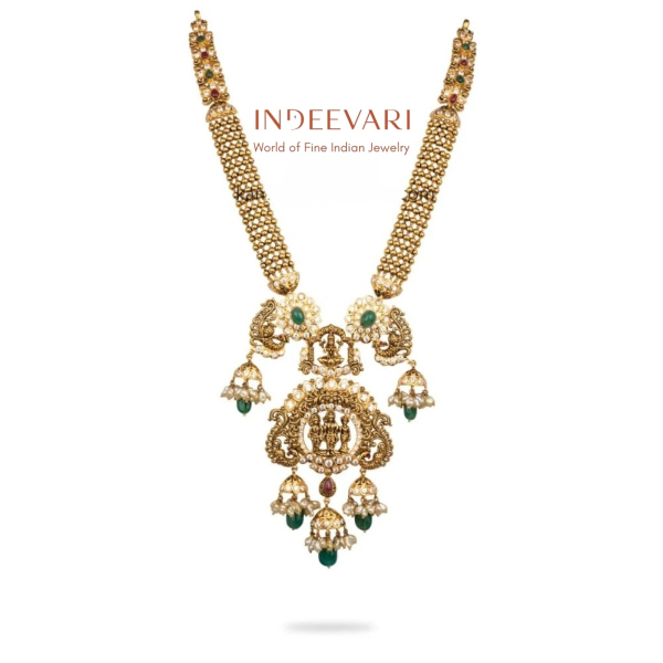 Gorgeous Pachi Work Chandelier Necklace