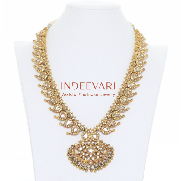 Shree Heritage Polki Mango Haram - long haram necklace with premium craftsmanship