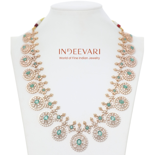 Emerald Medallion CZ Bottumal Haram – 18kt Rose Gold Finish