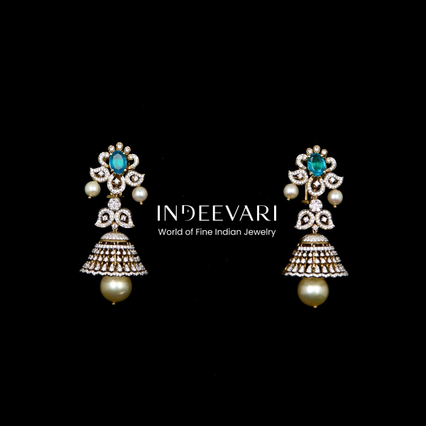 Celestial Petal Diamond Detachable Earrings - designer earrings with premium craftsmanship