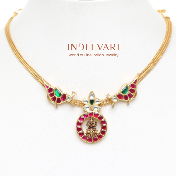 Lakshmi Peacock Kundan Necklace