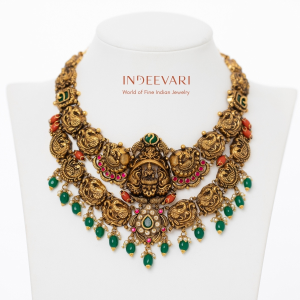 Advika Lakshmi Nakshi Step Necklace