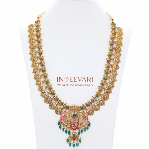 Royal Emerald Ruby Pachi Kasu Haram