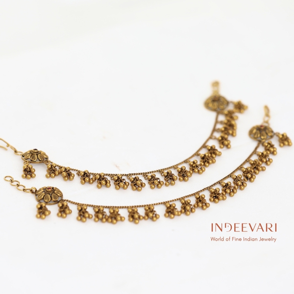 Floral Nakshi Ear Chains