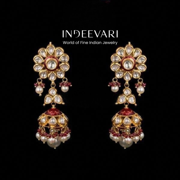 Chakrika Diamond Polki Jhumkis