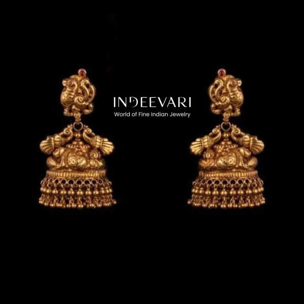 Deep Nakashi Peacock Jhumkis
