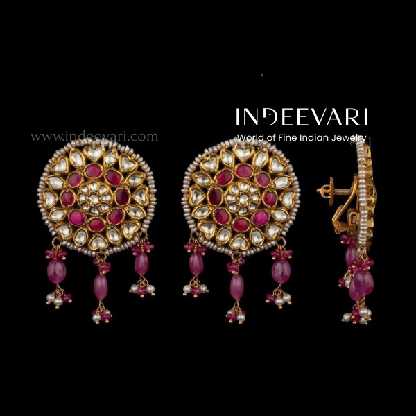 Polki Ruby Grand Studs
