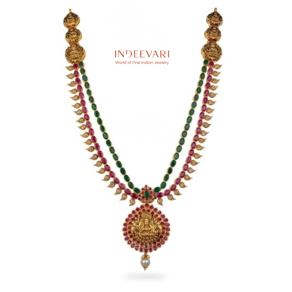 Ruby Emerald Mango Style Haram cum Kandoli