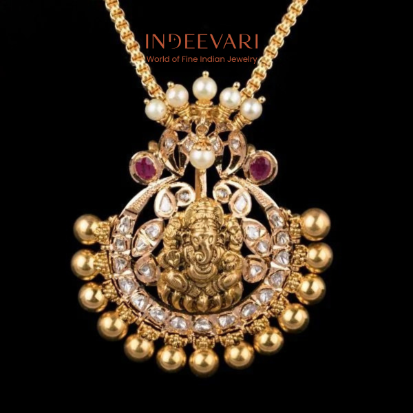 Nagaram Ganesh Polki Pendant