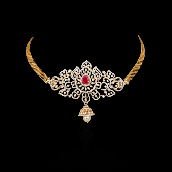 Noor Diamond & Pearl Neclace
