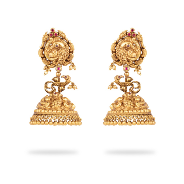 Kia Temple Jhumka Earrings