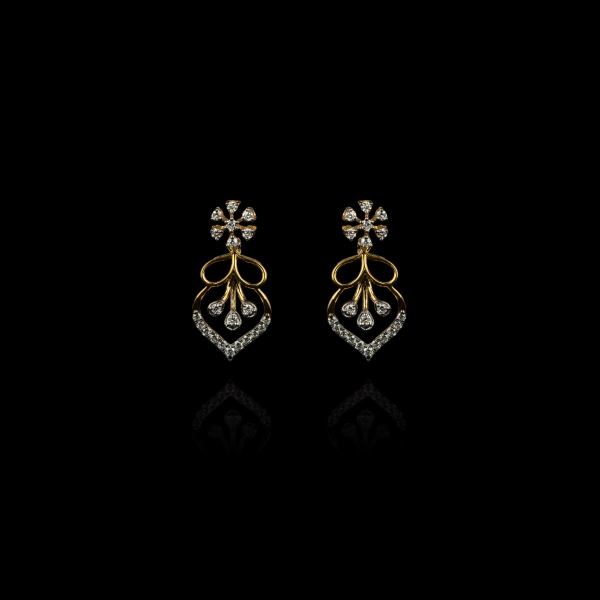 Daisy Diamond Drop Earrings