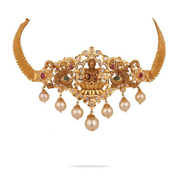 Meher Pachiwork Lakshmi Choker cum Bajubandh