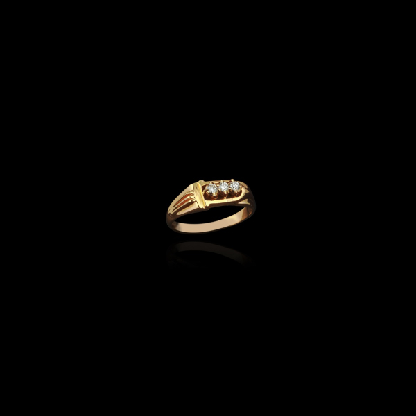 Classic Three Stone Band Ring