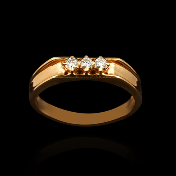 Three Stone Eternity Band Ring