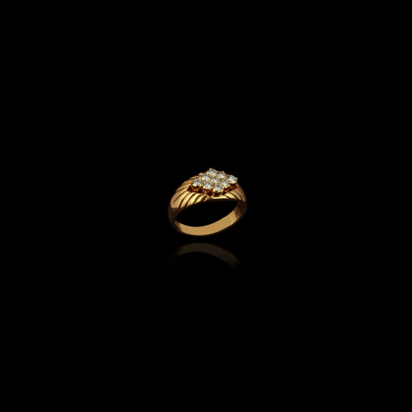 Textured Diamond Ring