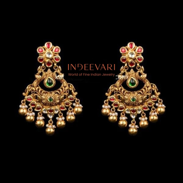 Royal Aura Gold Chandbali