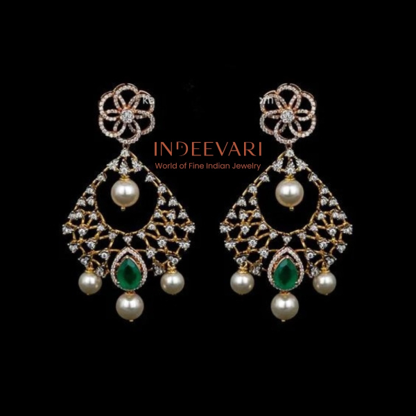 Entracing Diamond Chandbali Earrings