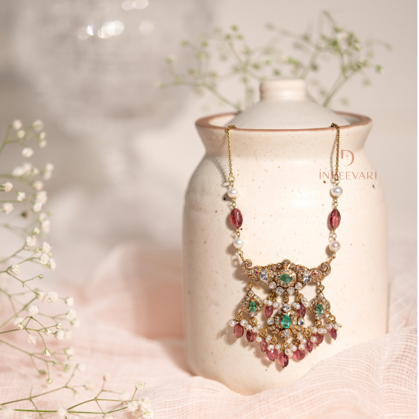 Triple Cut Diamond Elegance Polki Chain