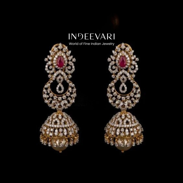 2in1 Diamond Jhumkis n Chandbali