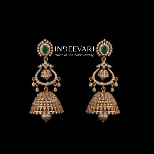 CZ Shimmer Detachable Jhumkis
