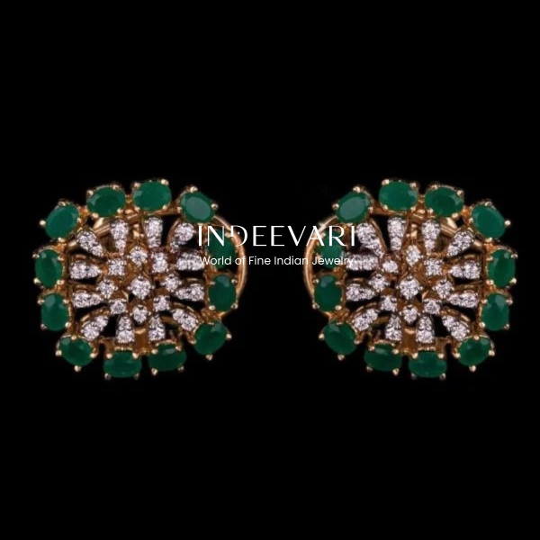 Vogue Emerald Diamond Studs