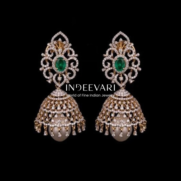 Opulent Diamond Jhumkis