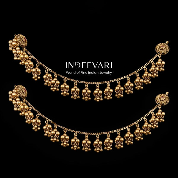 Gunduball Antique Style  Ear chains