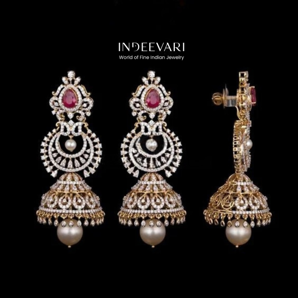 3-in-1 Diamond Jhumkis