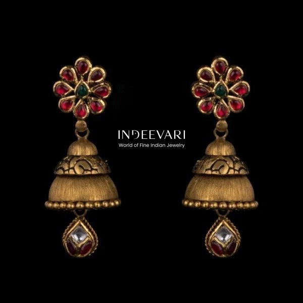 Tantra Kundan Jhumkis