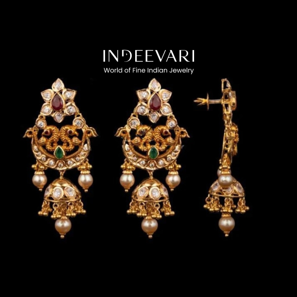 Daksha CZ Pachi Chanbali Jhumki