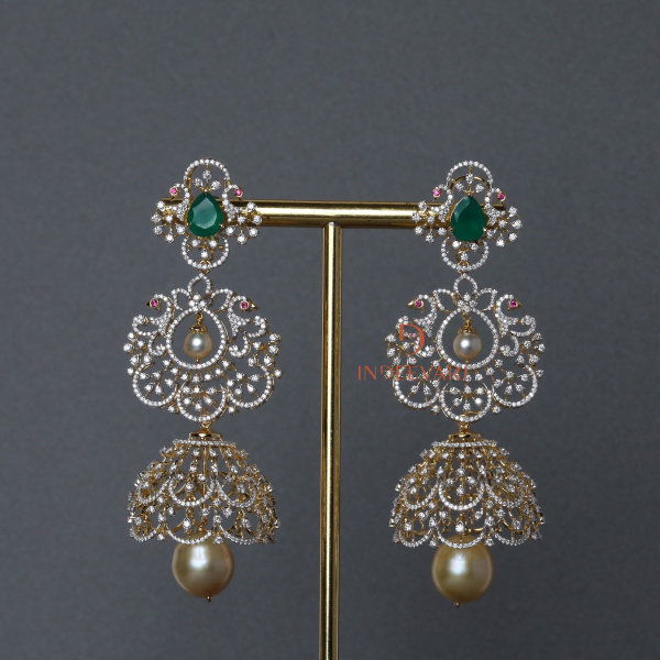 Mayuri Detachable Diamond Jhumkis