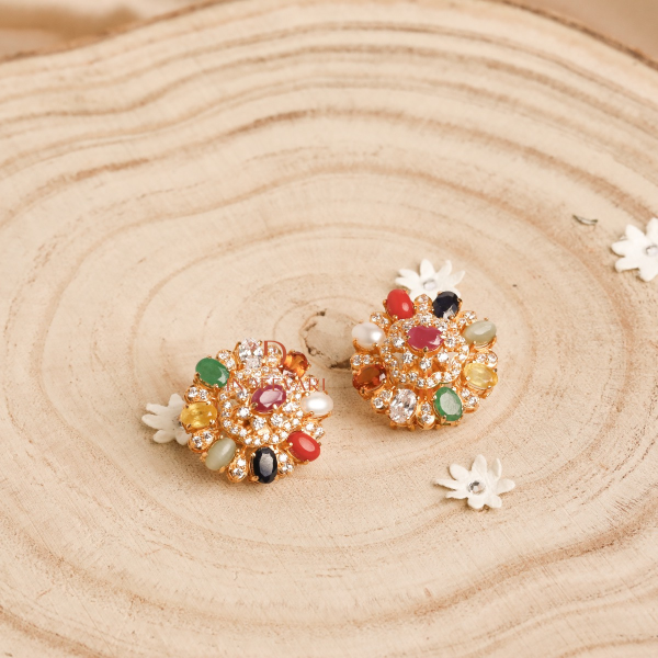 Elegance Swarovski Navaratna Studs