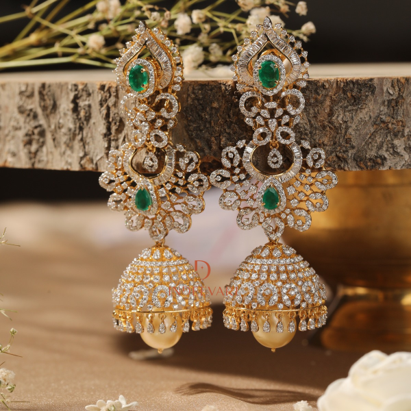Elegant Contrasting Diamond Earrings