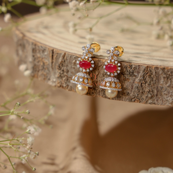 Dayanita Diamond Pearl Earrings