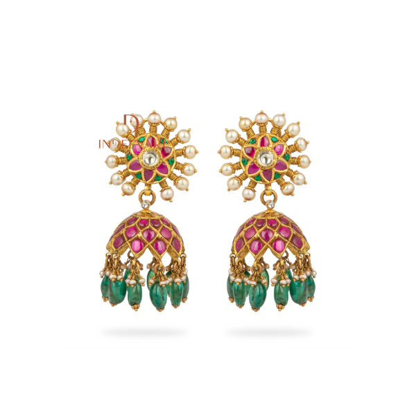 Colorful Flower Jhumka