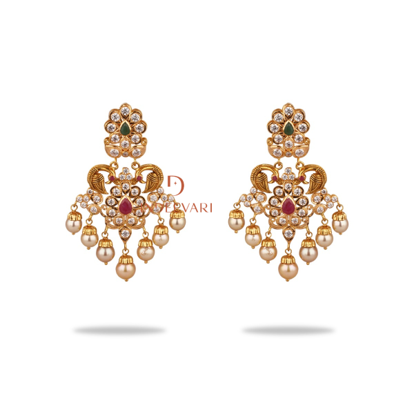 Morni Ruby and Emerald Earrings