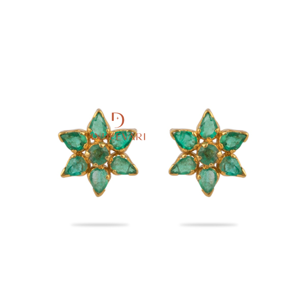 Emerald Star Floret Studs