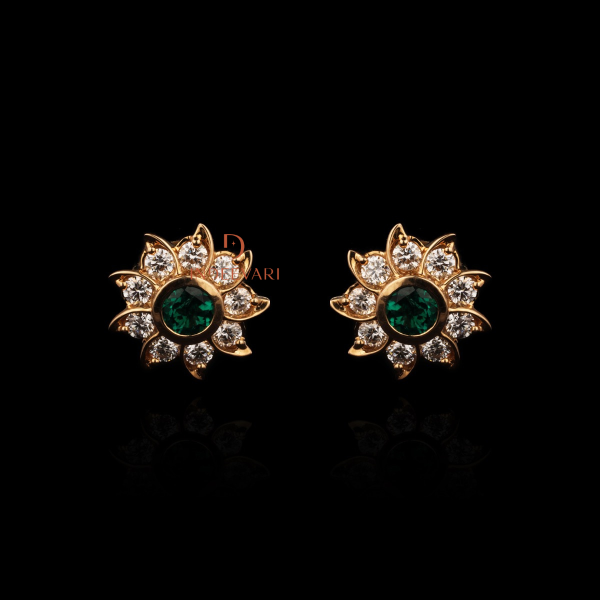 Mihika Diamond Stud Earrings