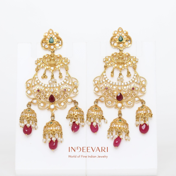 Ishira Pachi Chandbali earrings