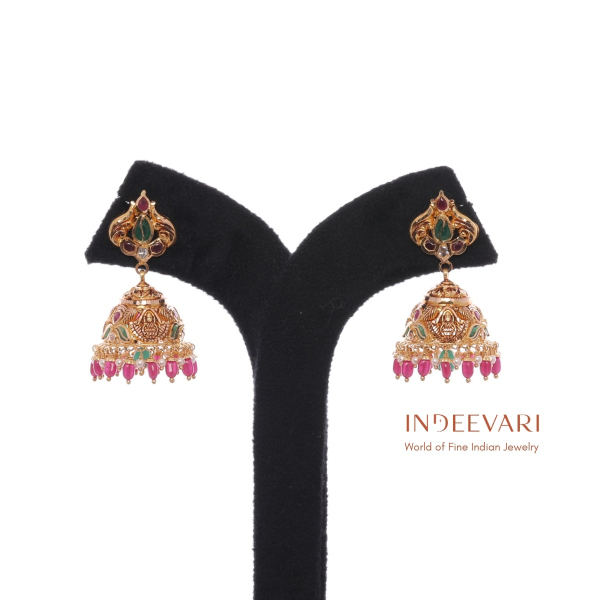 Aadrika Lakshmi Pachi Jhumkis