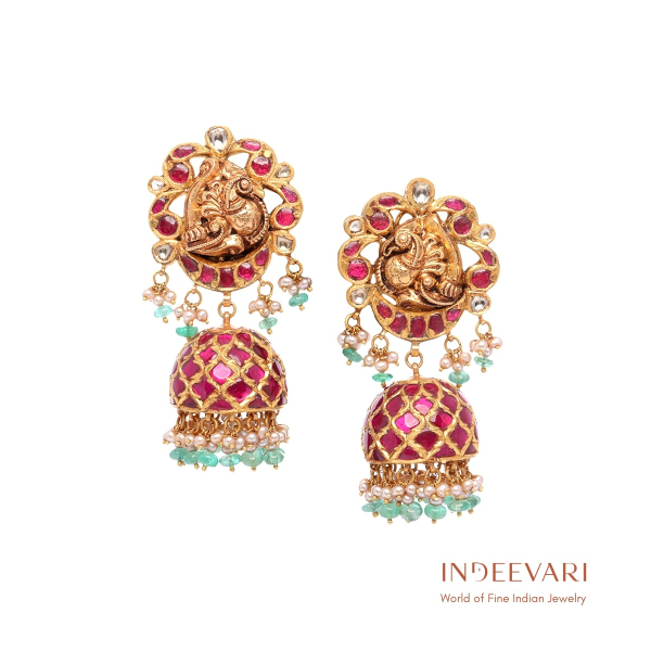 Pranavi Mayuri Heritage Jhumkis