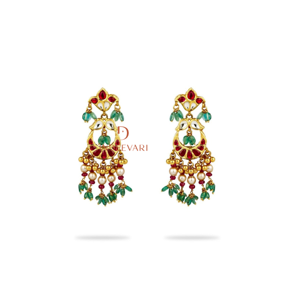 Rati Rubies and Emerald Earrings